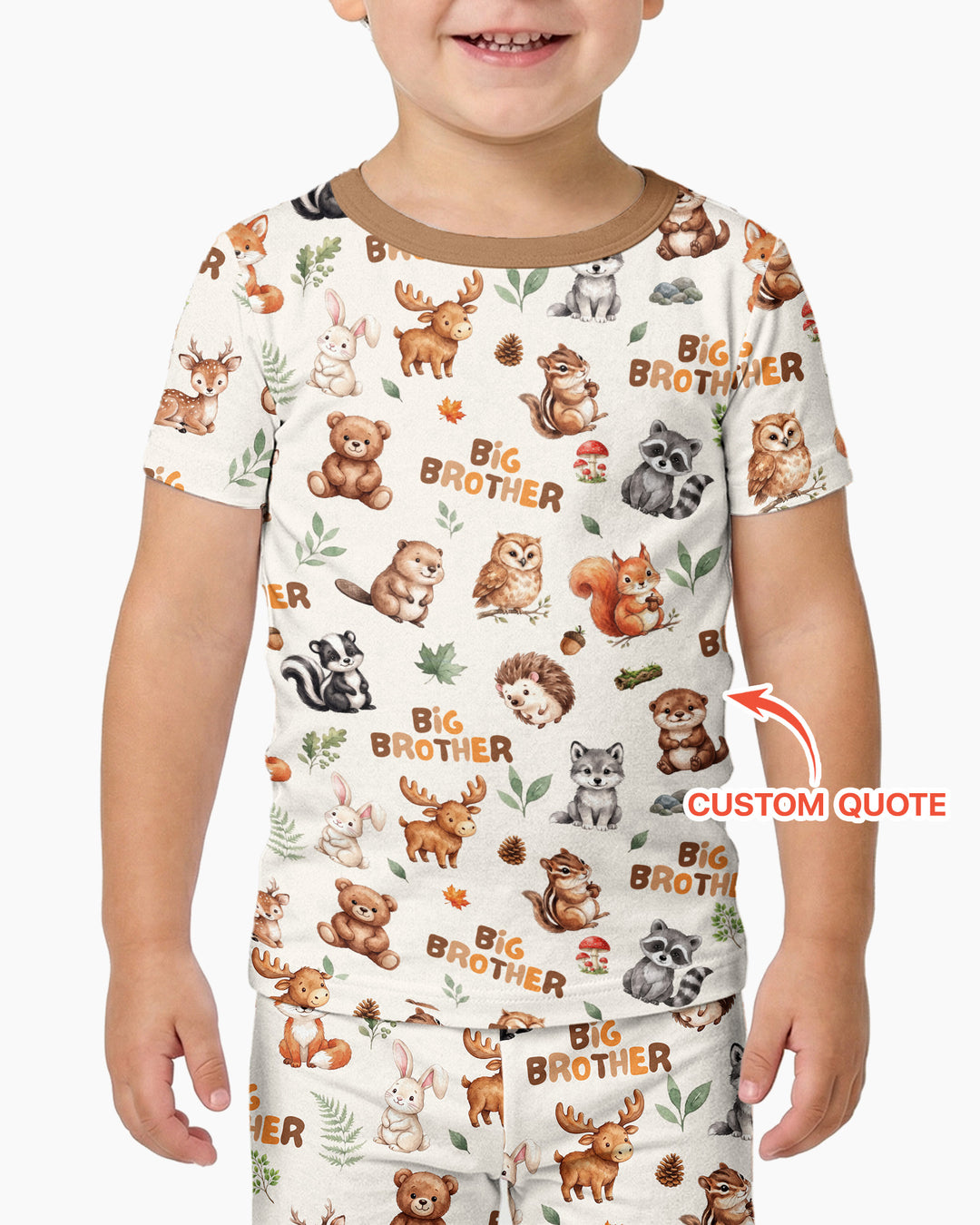 Zweiteiliges, kurzärmliges Pyjama-Set mit Marienkäfern