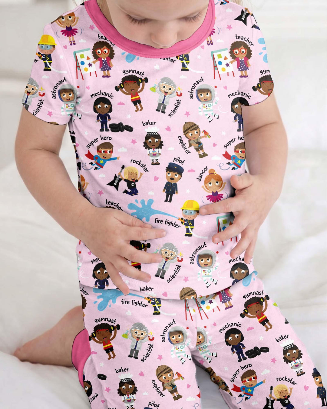 Zweiteiliges, kurzärmliges Pyjama-Set mit Marienkäfern