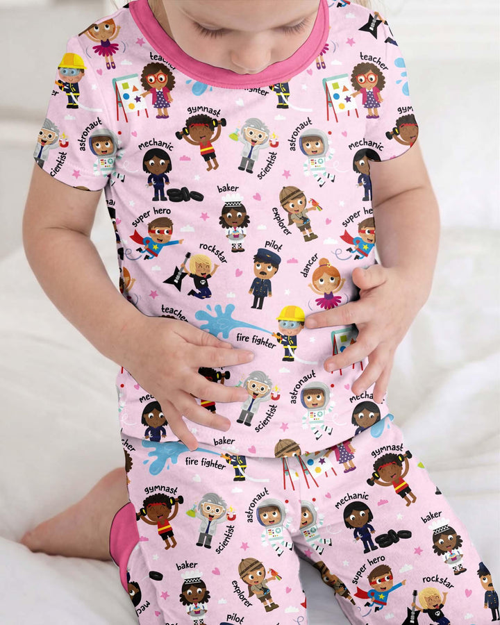 Zweiteiliges, kurzärmliges Pyjama-Set mit Marienkäfern