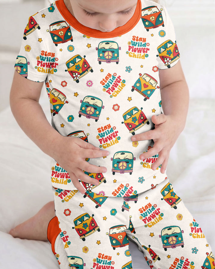 Zweiteiliges, kurzärmliges Pyjama-Set mit Marienkäfern
