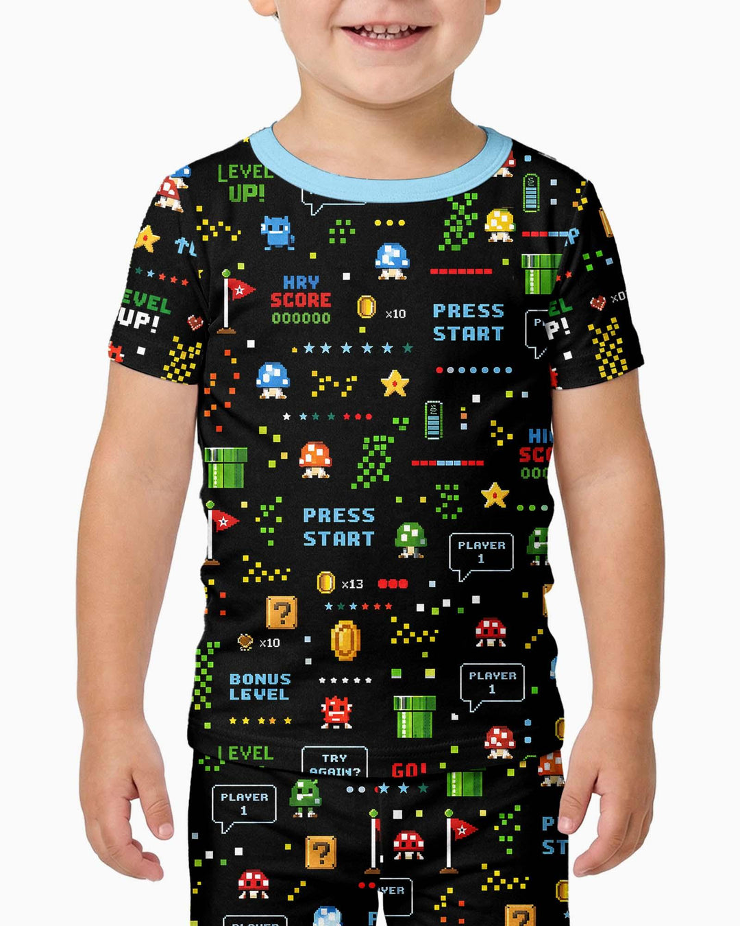 Zweiteiliges, kurzärmliges Pyjama-Set mit Marienkäfern