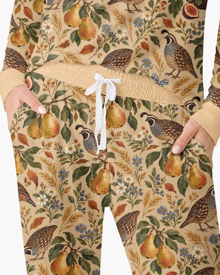 Quail & Pears Bamboo Women Pajama Set