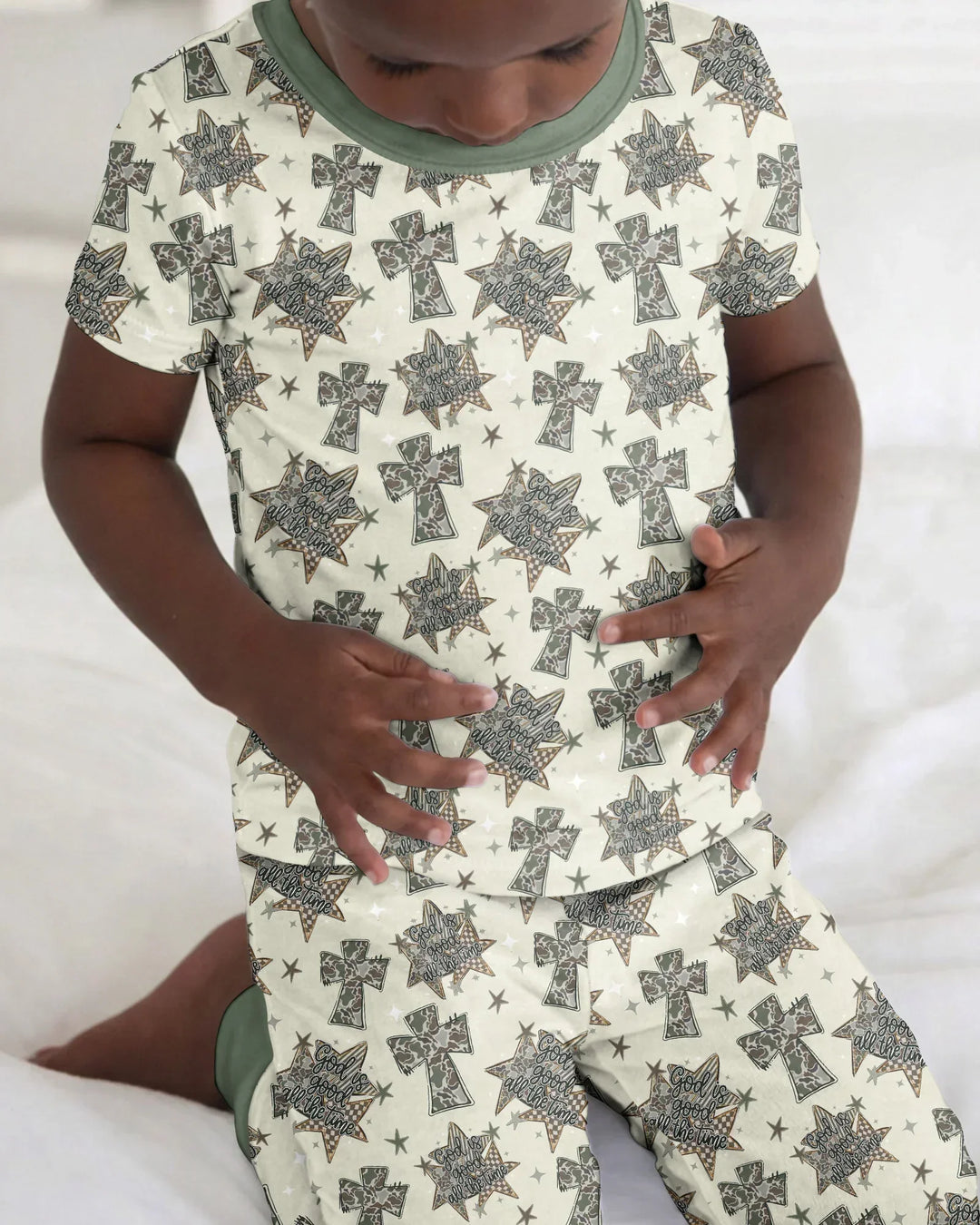 Zweiteiliges, kurzärmliges Pyjama-Set mit Marienkäfern