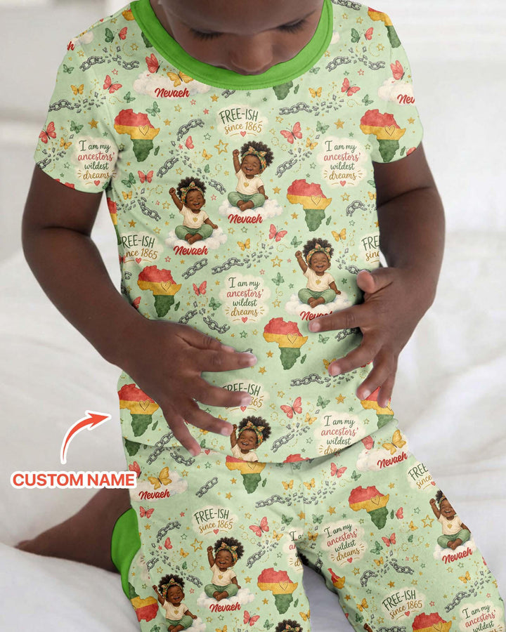 Zweiteiliges, kurzärmliges Pyjama-Set mit Marienkäfern