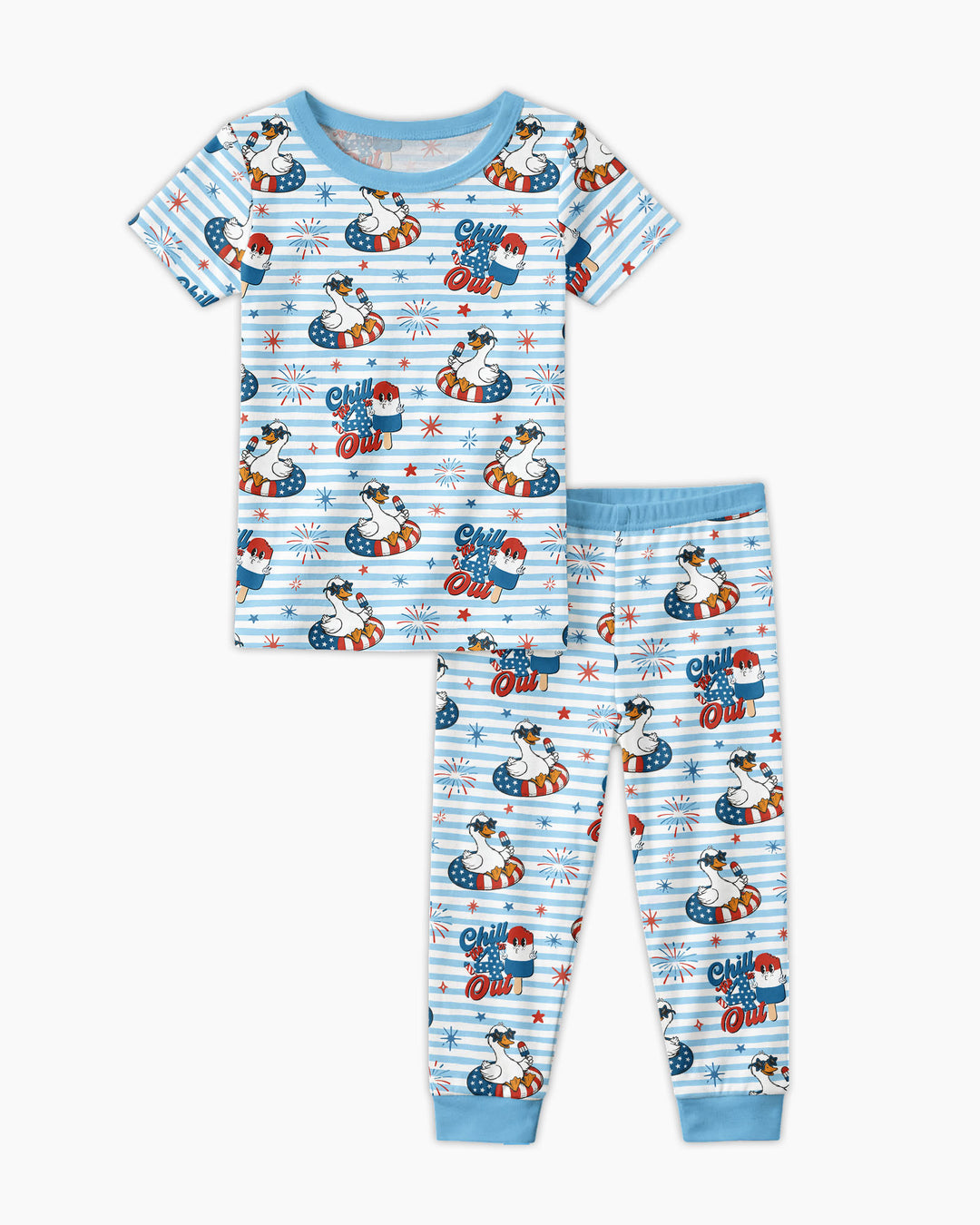 Zweiteiliges, kurzärmliges Pyjama-Set mit Marienkäfern