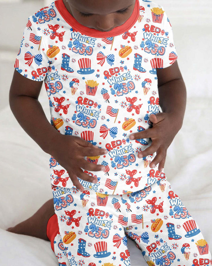 Zweiteiliges, kurzärmliges Pyjama-Set mit Marienkäfern