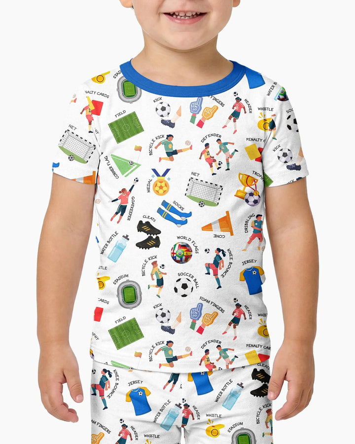 Zweiteiliges, kurzärmliges Pyjama-Set mit Marienkäfern
