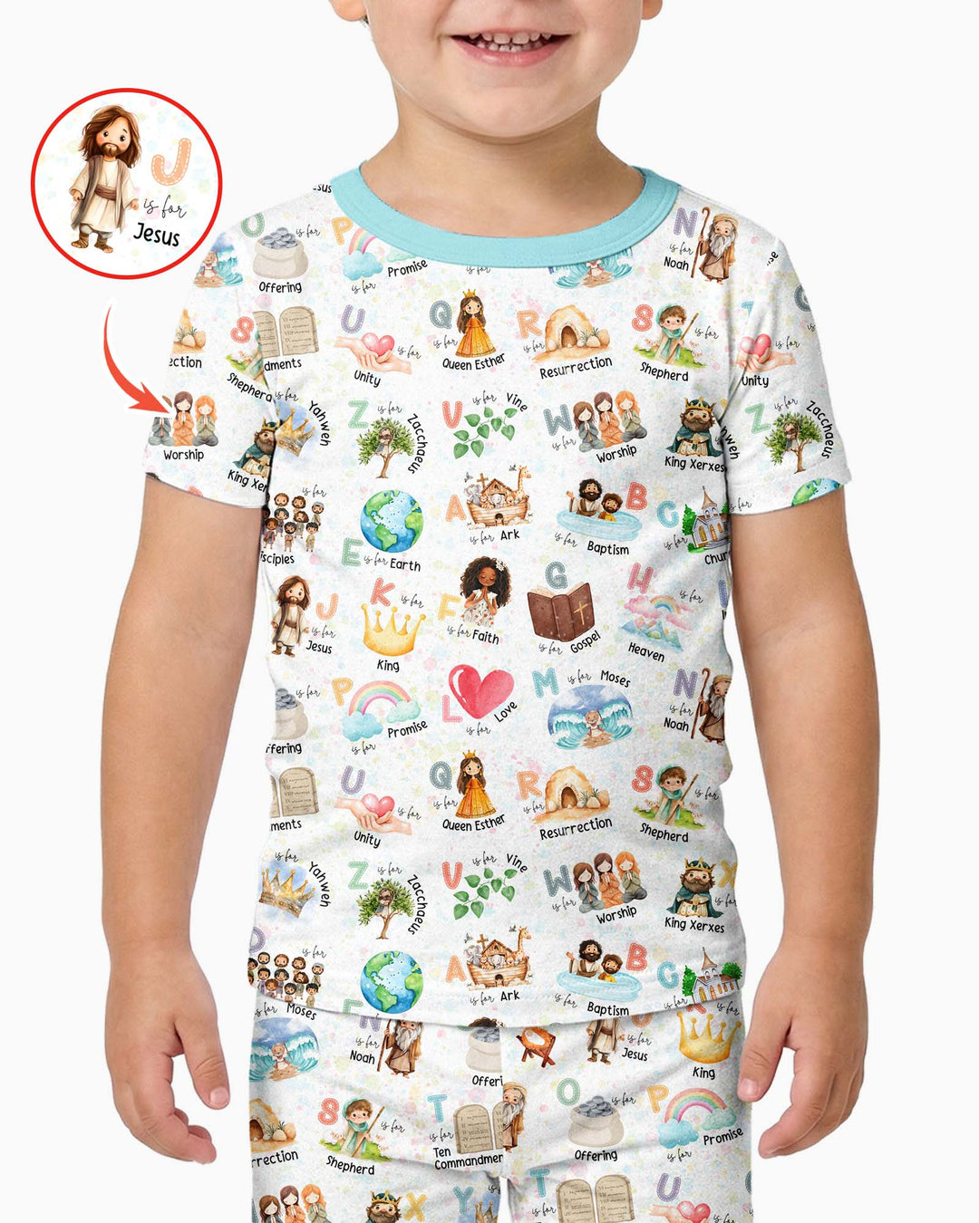 Zweiteiliges, kurzärmliges Pyjama-Set mit Marienkäfern