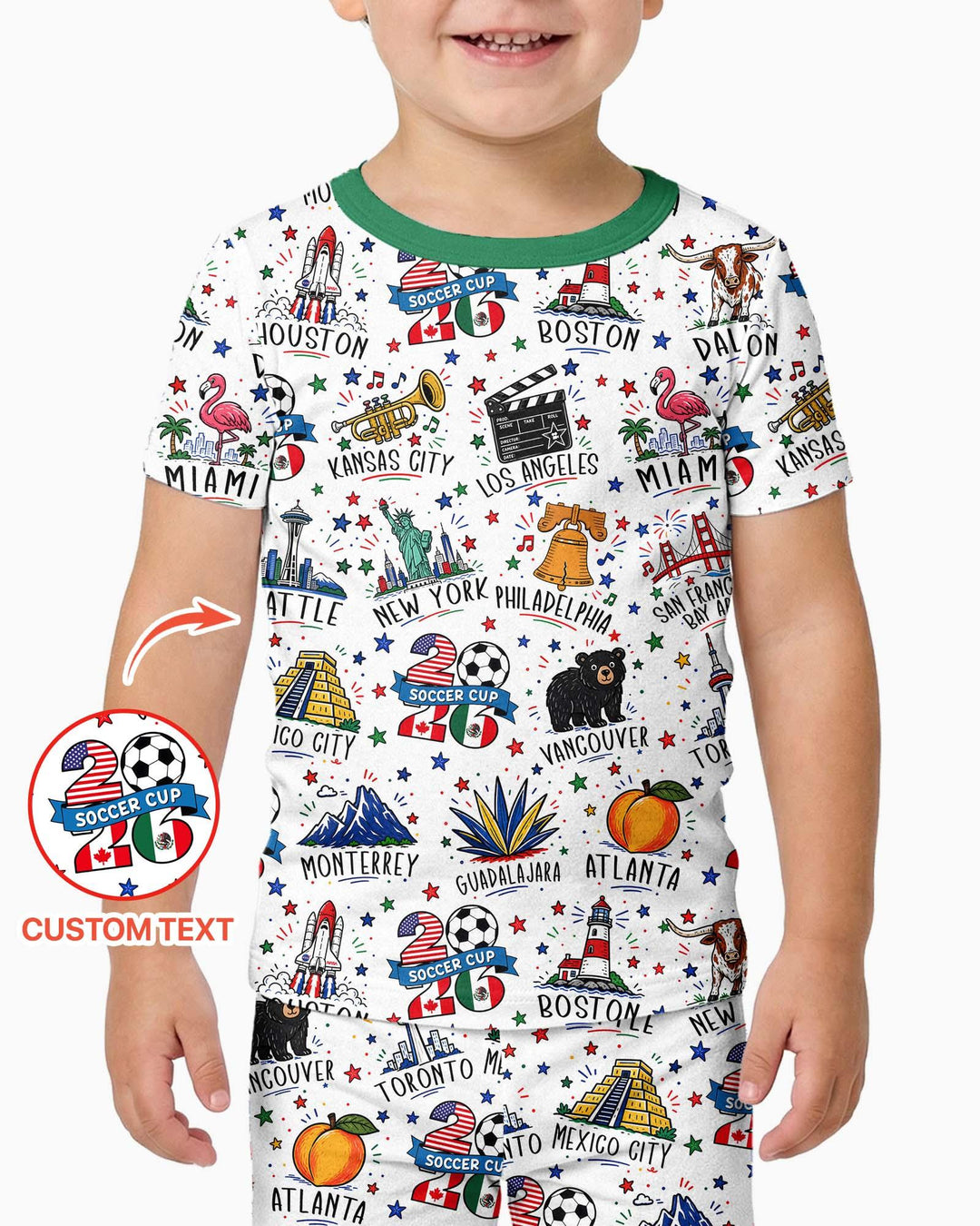 Zweiteiliges, kurzärmliges Pyjama-Set mit Marienkäfern