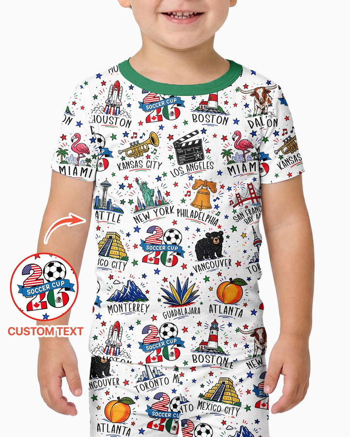 Zweiteiliges, kurzärmliges Pyjama-Set mit Marienkäfern