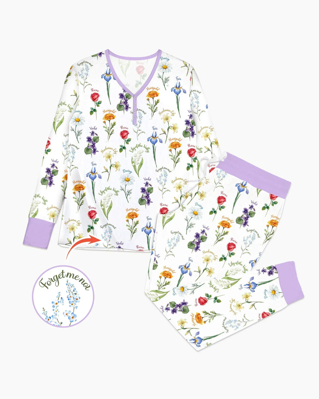 Vorlage Bambus Damen Pyjama Set