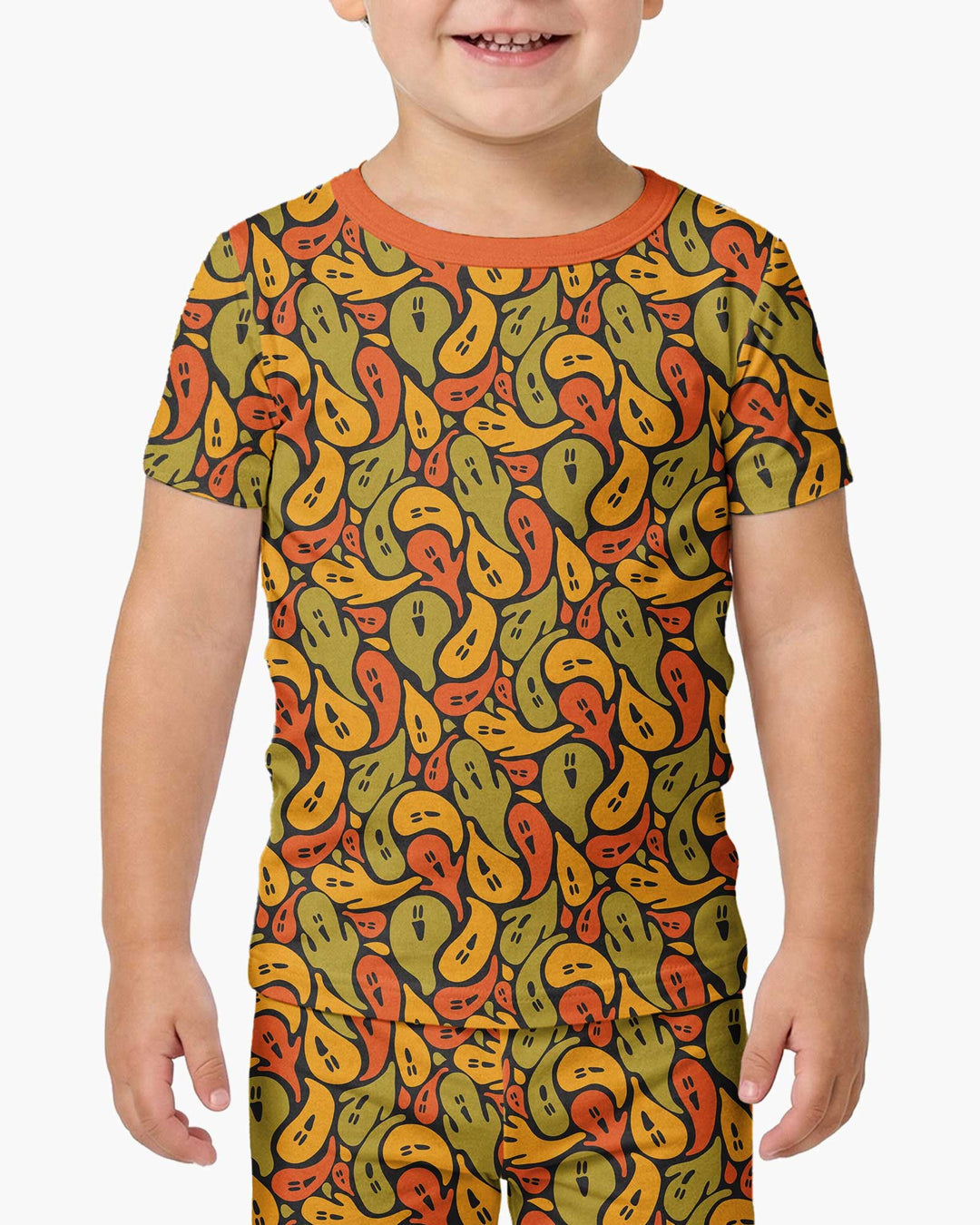 Retro Haunts & Happy Boos Bamboo Two Piece Short Sleeve Pajama Set