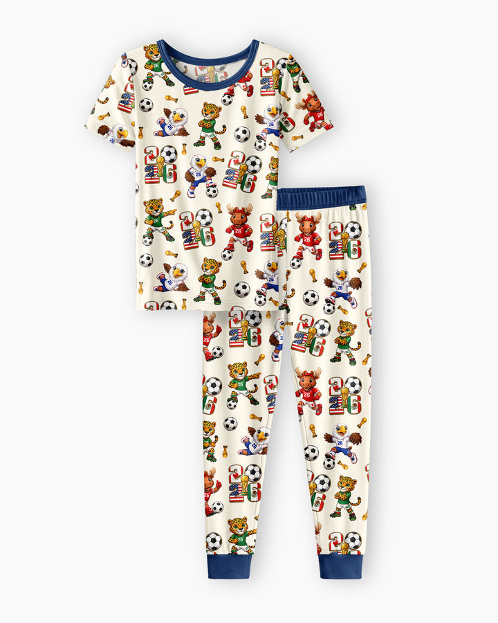 Zweiteiliges, kurzärmliges Pyjama-Set mit Marienkäfern