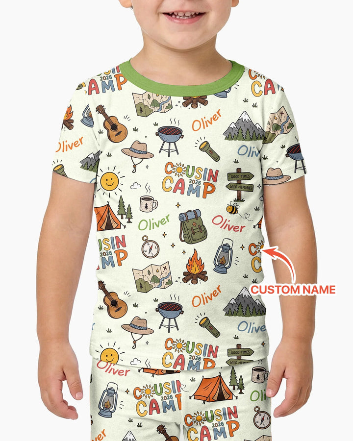 Zweiteiliges, kurzärmliges Pyjama-Set mit Marienkäfern