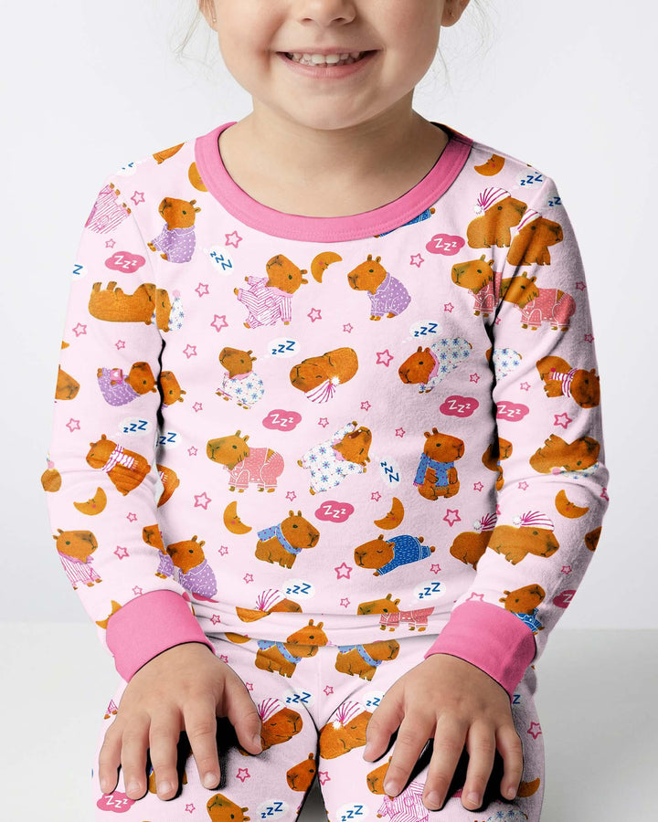 Zweiteiliges Langarm-Pyjama-Set mit Sommerfrüchten