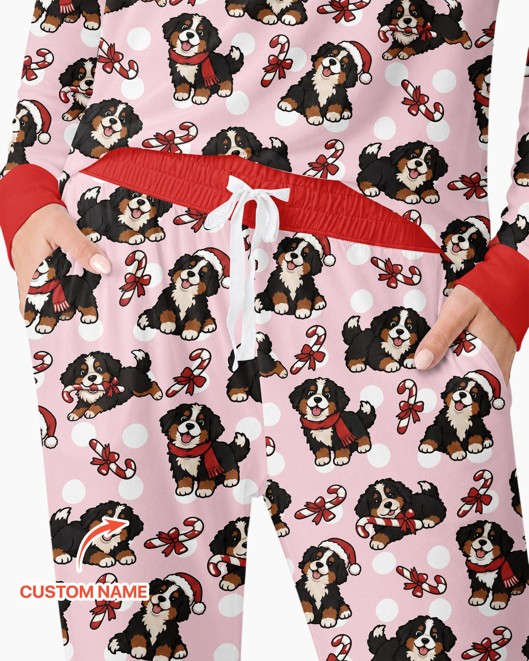 Holiday Bernese Mountain Christmas Dog Bamboo Women Pajama Set