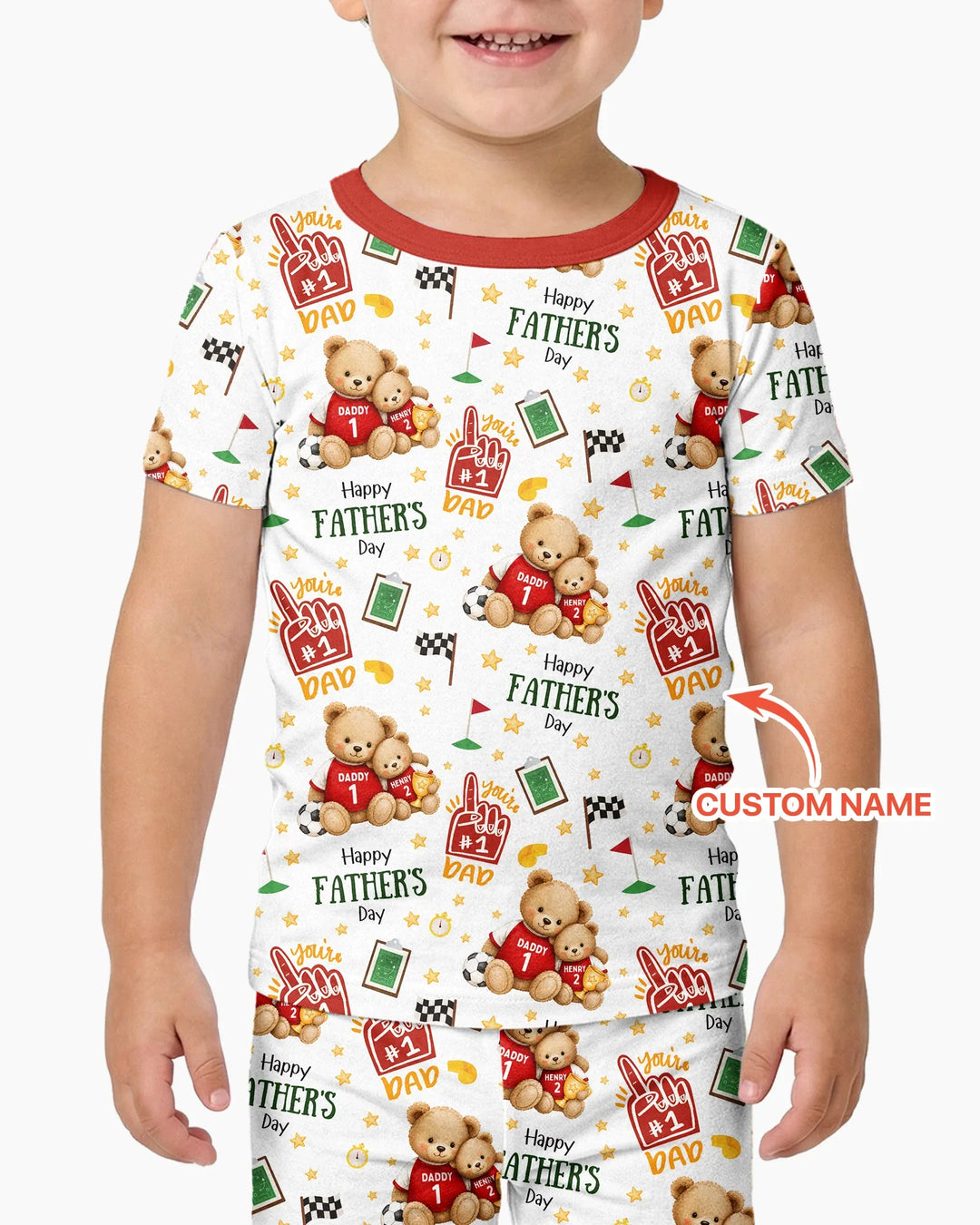 Zweiteiliges, kurzärmliges Pyjama-Set mit Marienkäfern