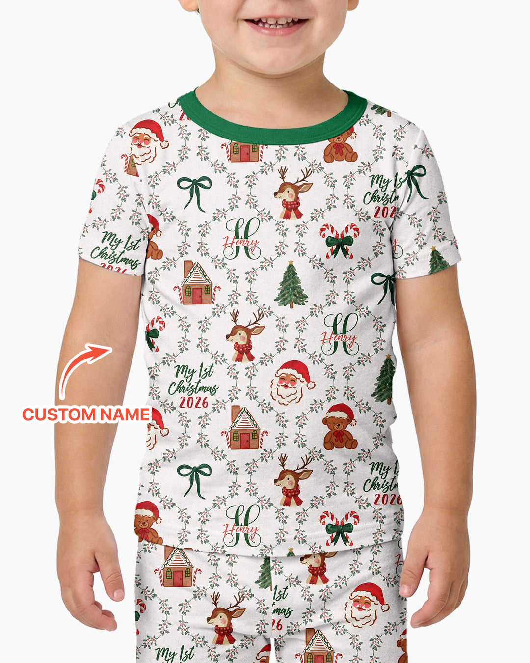 Zweiteiliges, kurzärmliges Pyjama-Set mit Marienkäfern