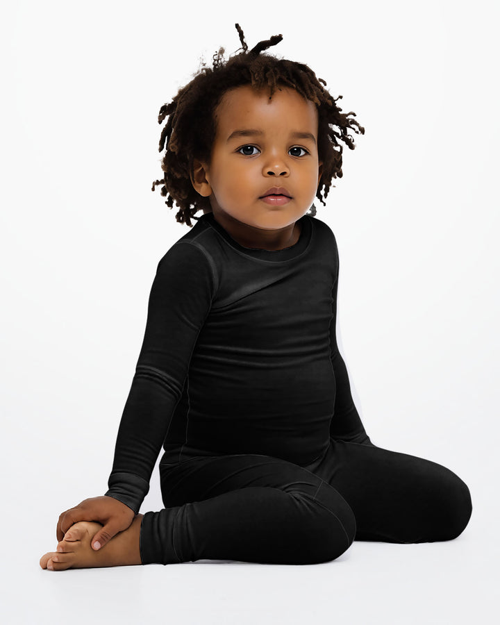 Black Bamboo Two Piece Pajama Set
