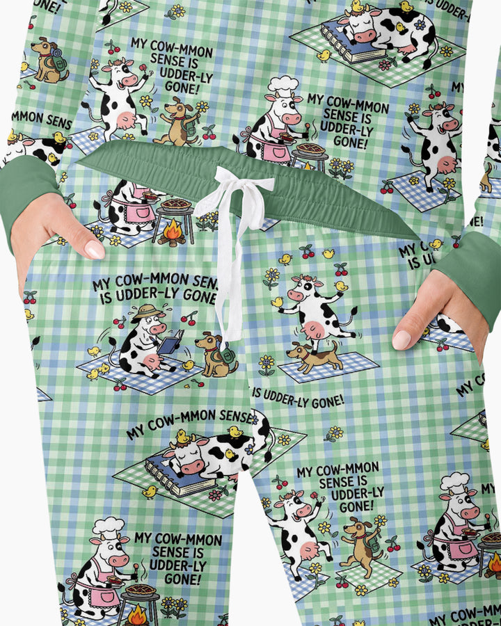 Common Sense Is Udderly Gone Bamboo Women Pajama Set