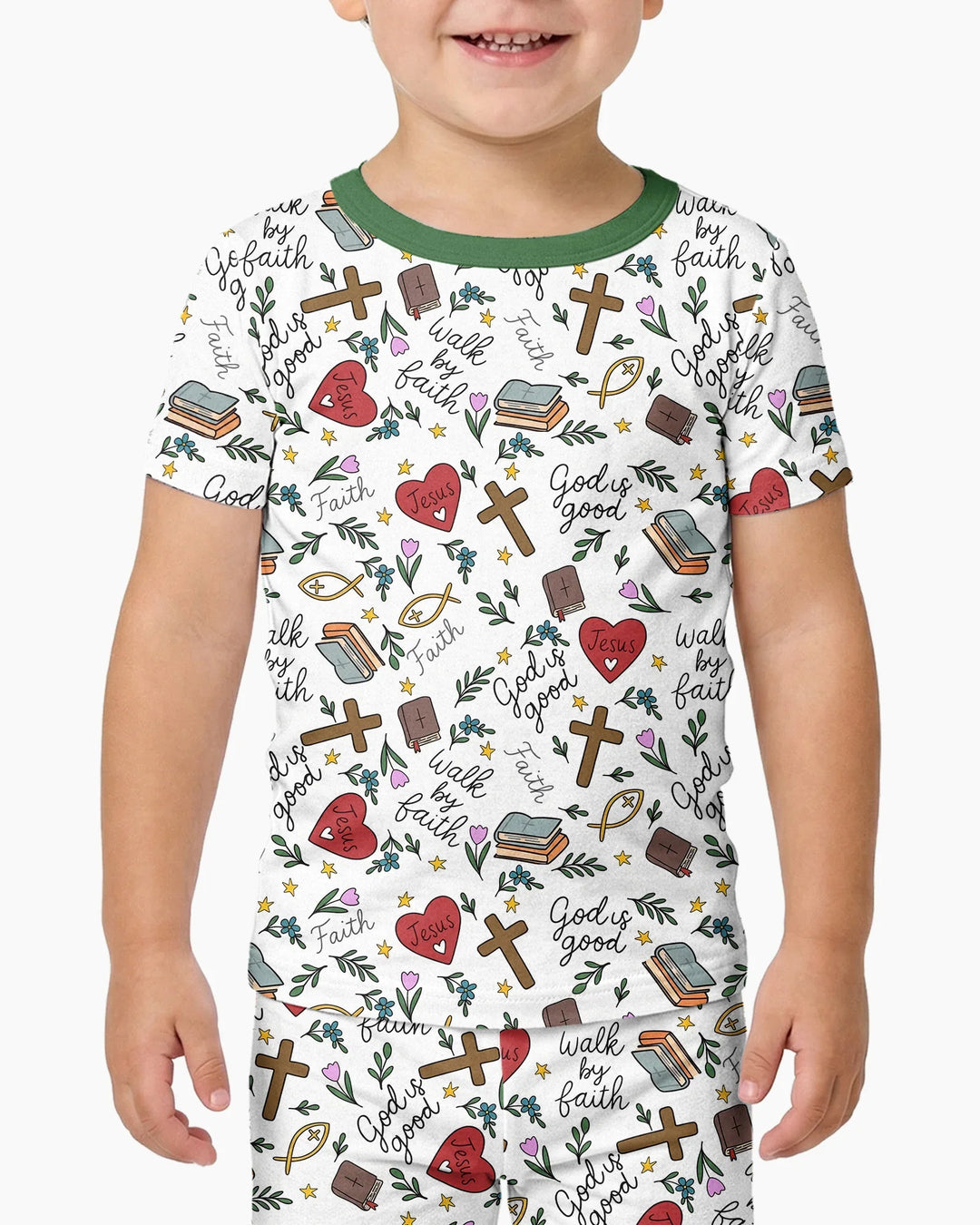 Zweiteiliges, kurzärmliges Pyjama-Set mit Marienkäfern