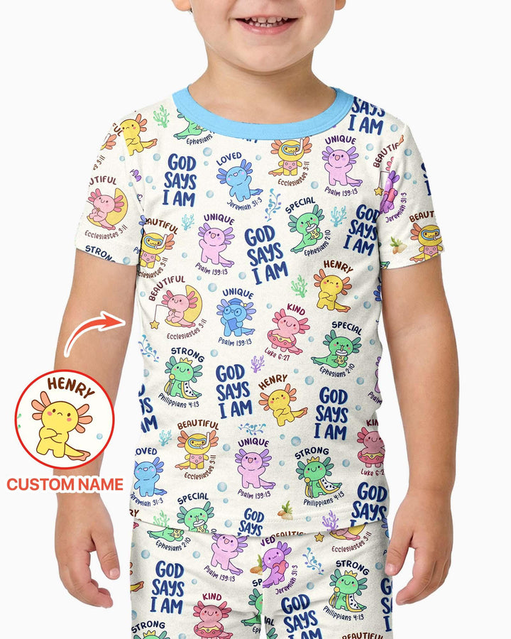 Zweiteiliges, kurzärmliges Pyjama-Set mit Marienkäfern