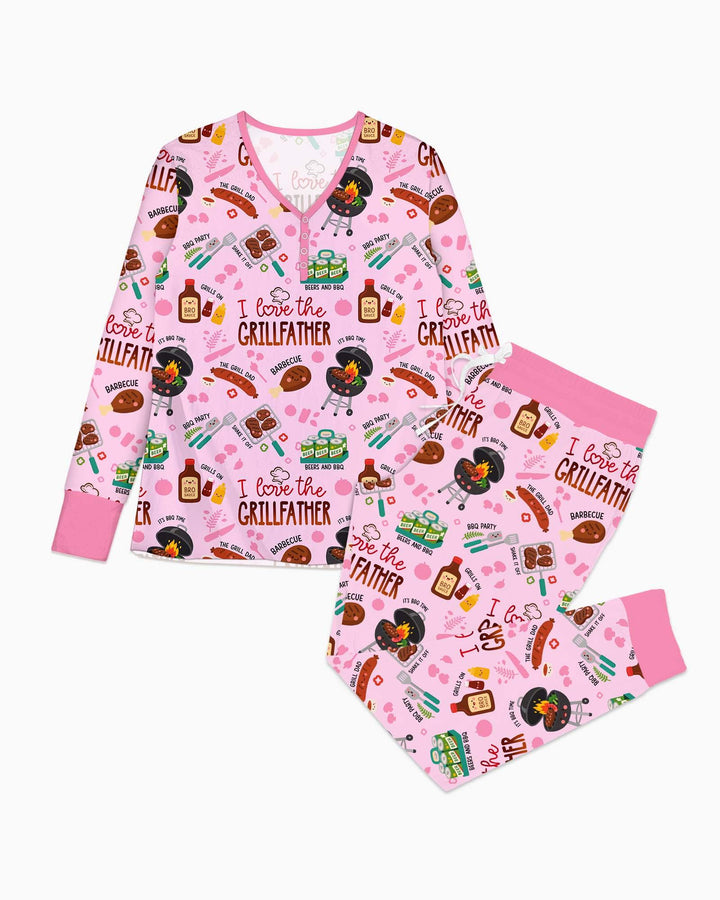 The Grill Father Familien-Pyjama-Set aus Bambus für Damen