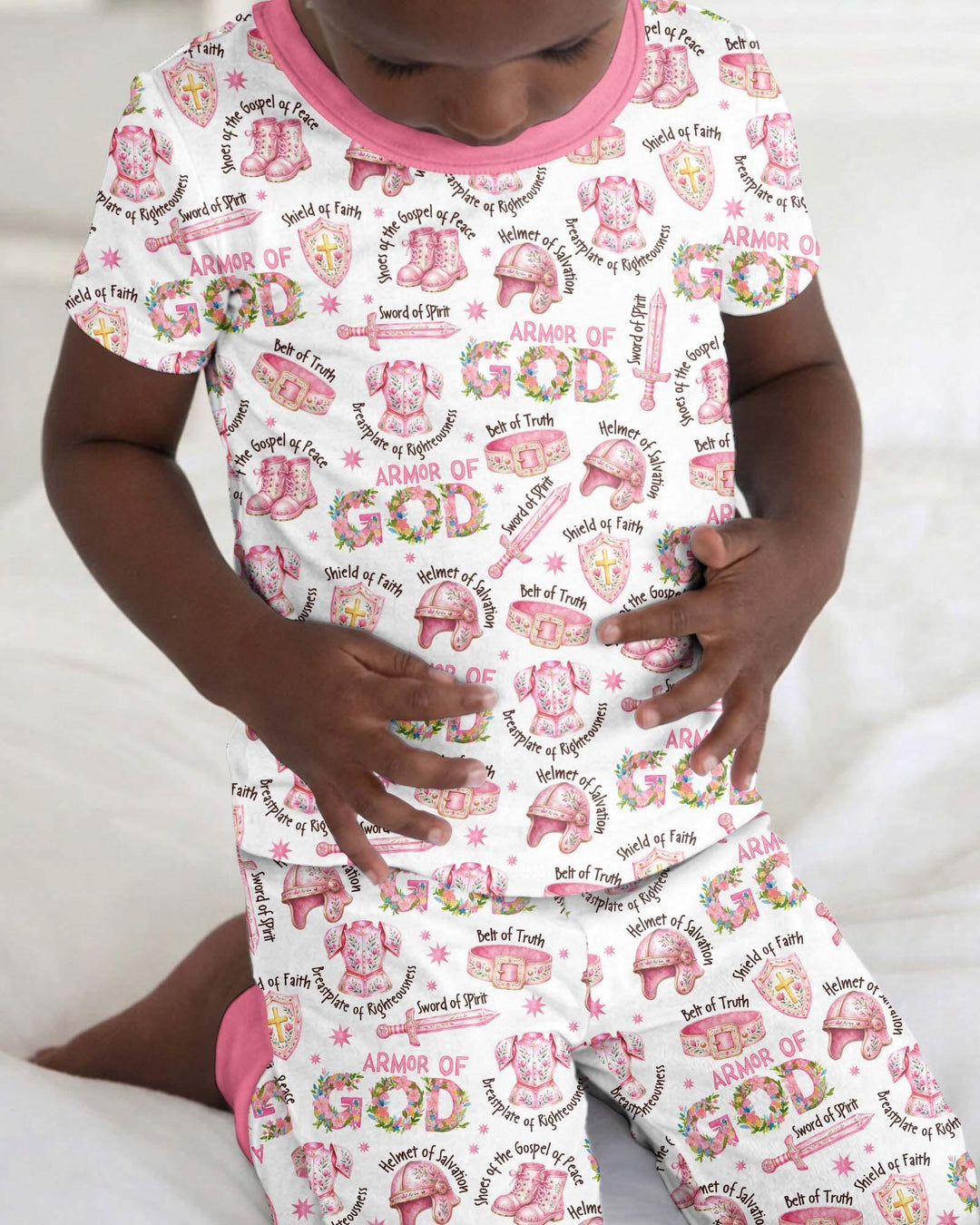 Zweiteiliges, kurzärmliges Pyjama-Set mit Marienkäfern