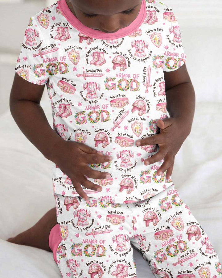 Zweiteiliges, kurzärmliges Pyjama-Set mit Marienkäfern