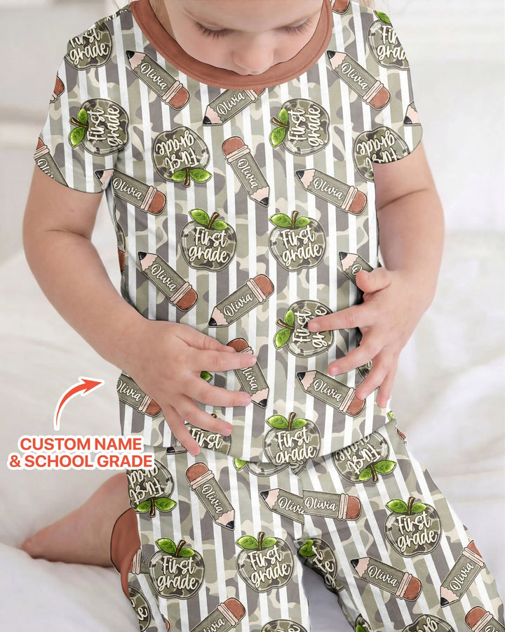 Zweiteiliges, kurzärmliges Pyjama-Set mit Marienkäfern