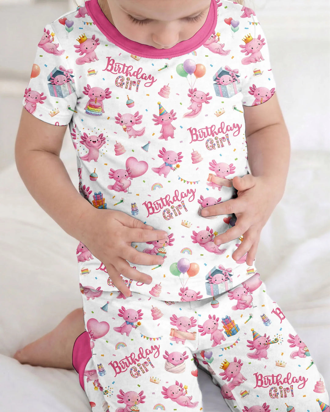 Zweiteiliges, kurzärmliges Pyjama-Set mit Marienkäfern