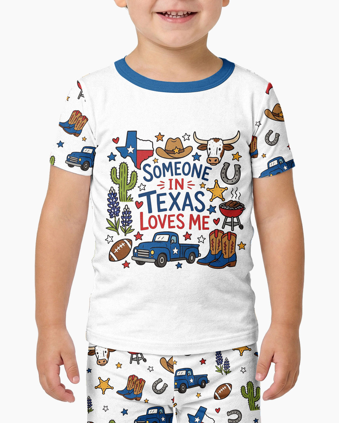 Someone in Texas Loves Me Bamboo Two Piece Short Sleeve Pajama Set
