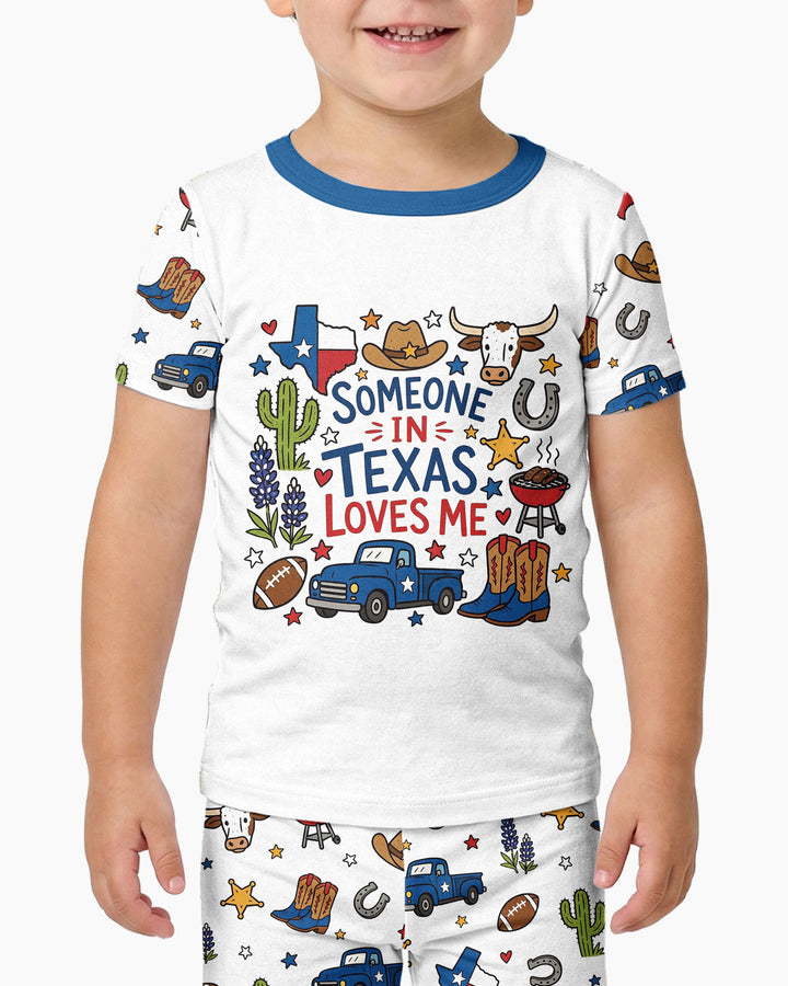 Someone in Texas Loves Me Bamboo Two Piece Short Sleeve Pajama Set