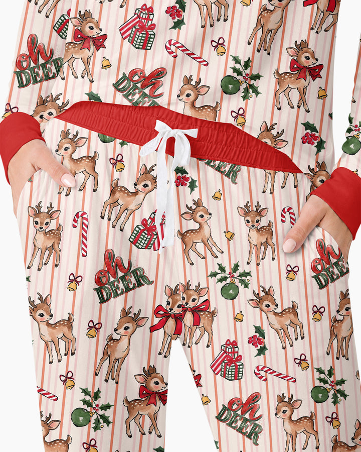 Oh Deer Mommy & Me Matching Bamboo Women Pajama Set