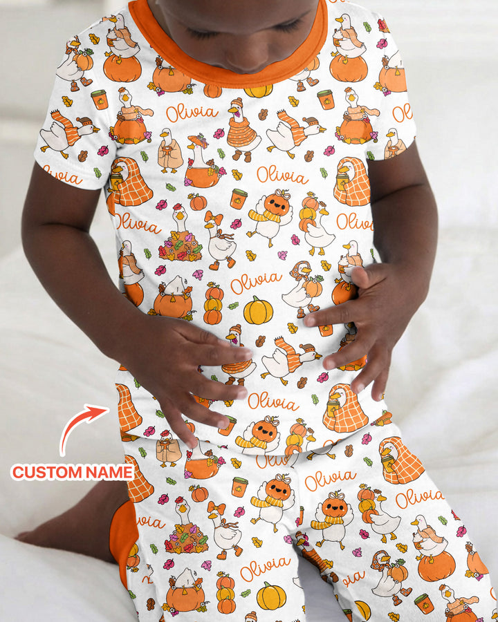 Zweiteiliges, kurzärmliges Pyjama-Set mit Marienkäfern