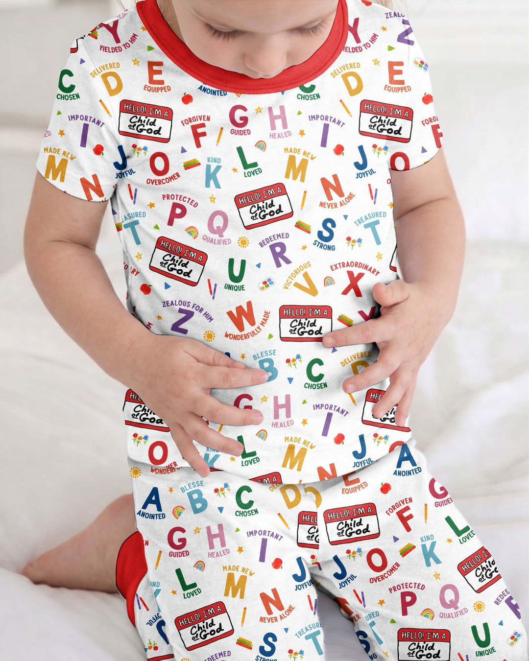 Zweiteiliges, kurzärmliges Pyjama-Set mit Marienkäfern
