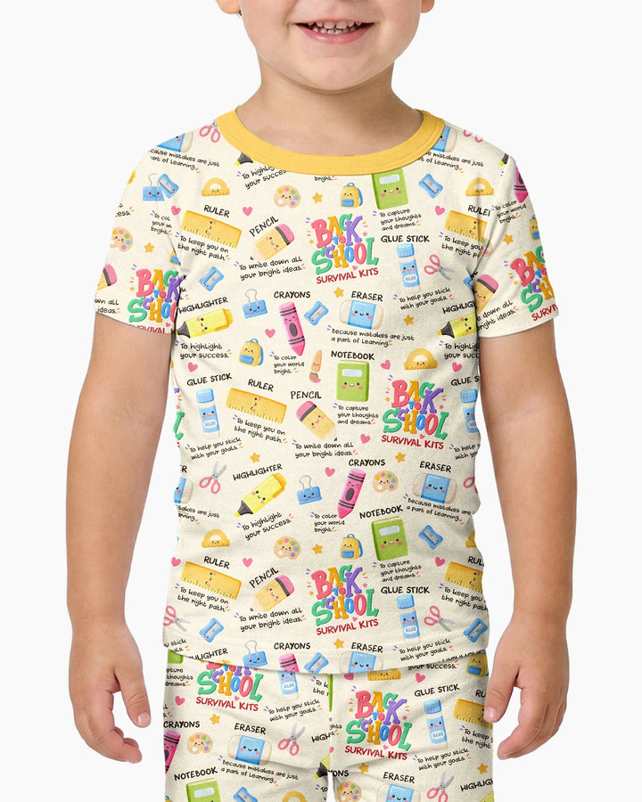 Zweiteiliges, kurzärmliges Pyjama-Set mit Marienkäfern