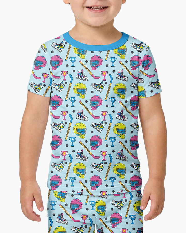 The Ice Hockey Princess Bamboo Two Piece Short Sleeve Pajama Set