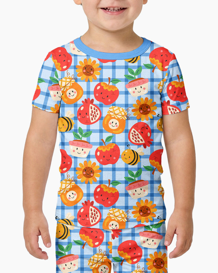 Zweiteiliges, kurzärmliges Pyjama-Set mit Marienkäfern