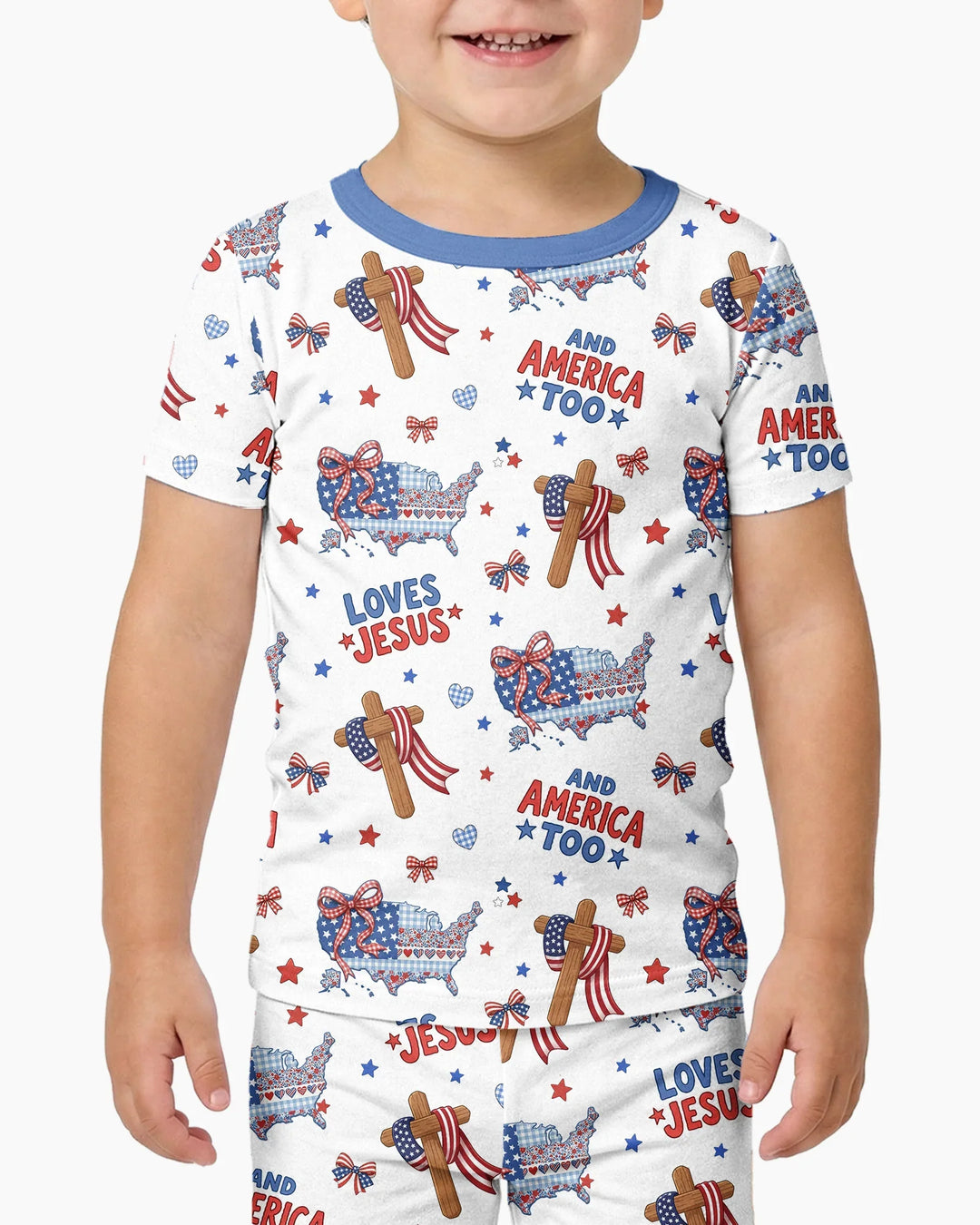 Zweiteiliges, kurzärmliges Pyjama-Set mit Marienkäfern