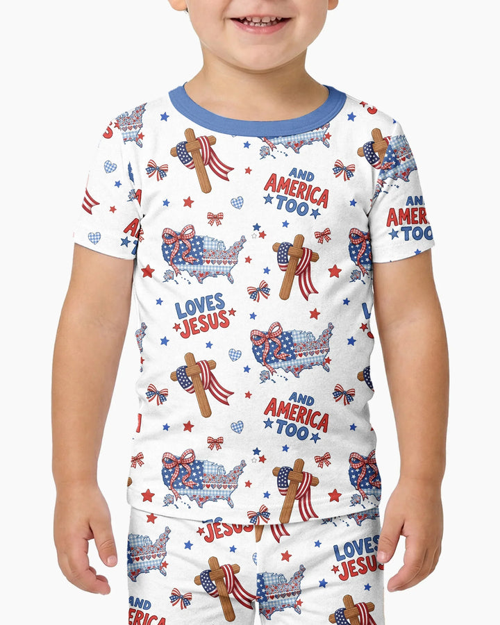 Zweiteiliges, kurzärmliges Pyjama-Set mit Marienkäfern