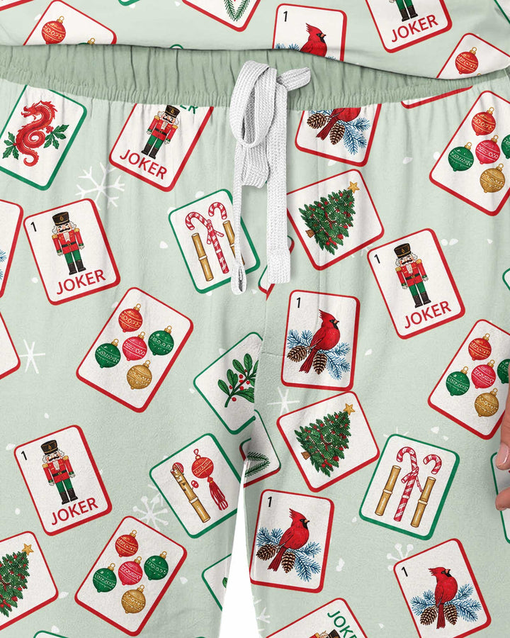 Christmas Mahjong  Bamboo Men's Pajama Set