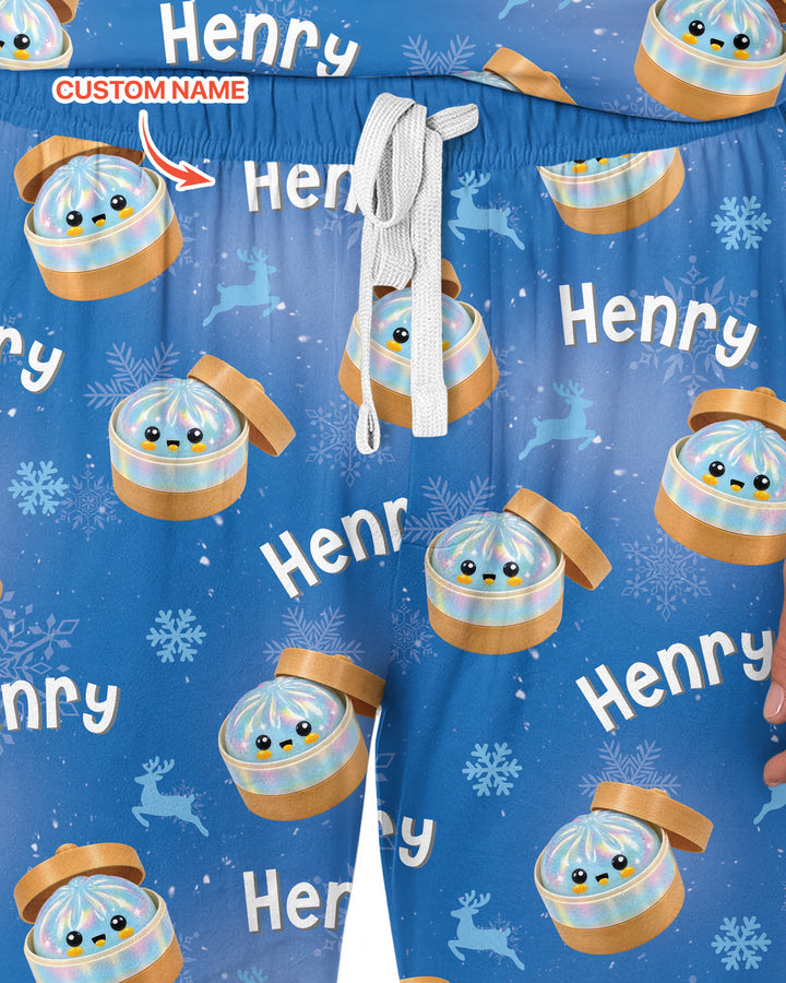 Christmas Cutie Dumpling Bamboo Men's Pajama Set