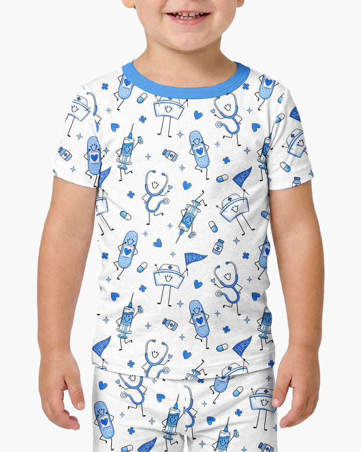 Zweiteiliges, kurzärmliges Pyjama-Set mit Marienkäfern