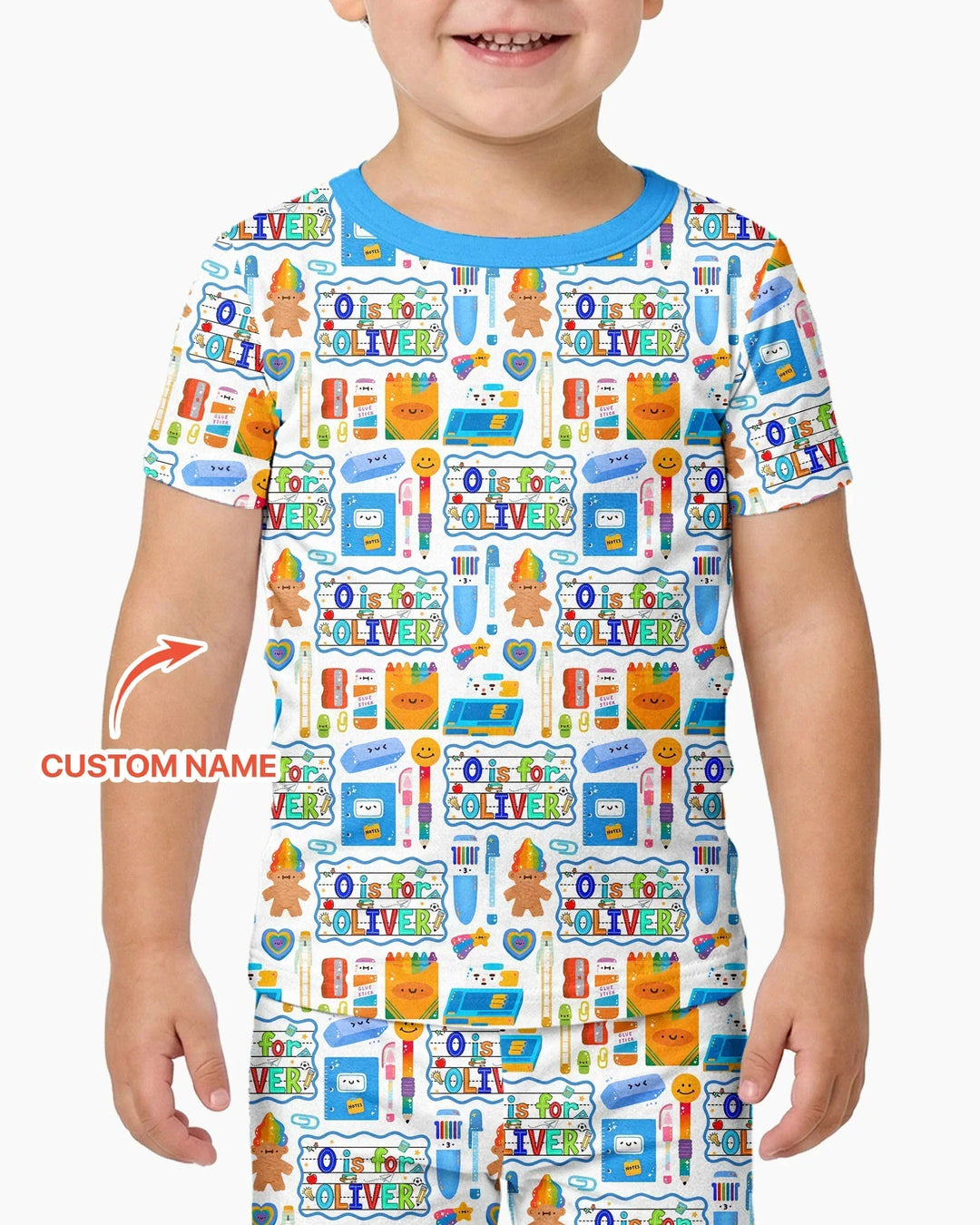 Zweiteiliges, kurzärmliges Pyjama-Set mit Marienkäfern