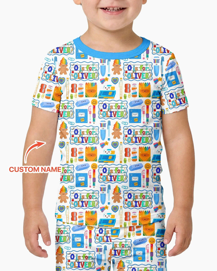Zweiteiliges, kurzärmliges Pyjama-Set mit Marienkäfern
