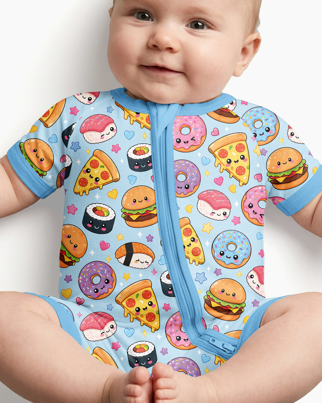 Kawaii Snack Party Bamboo Shorty Zippy