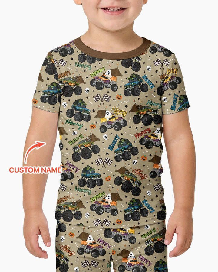 Zweiteiliges, kurzärmliges Pyjama-Set mit Marienkäfern