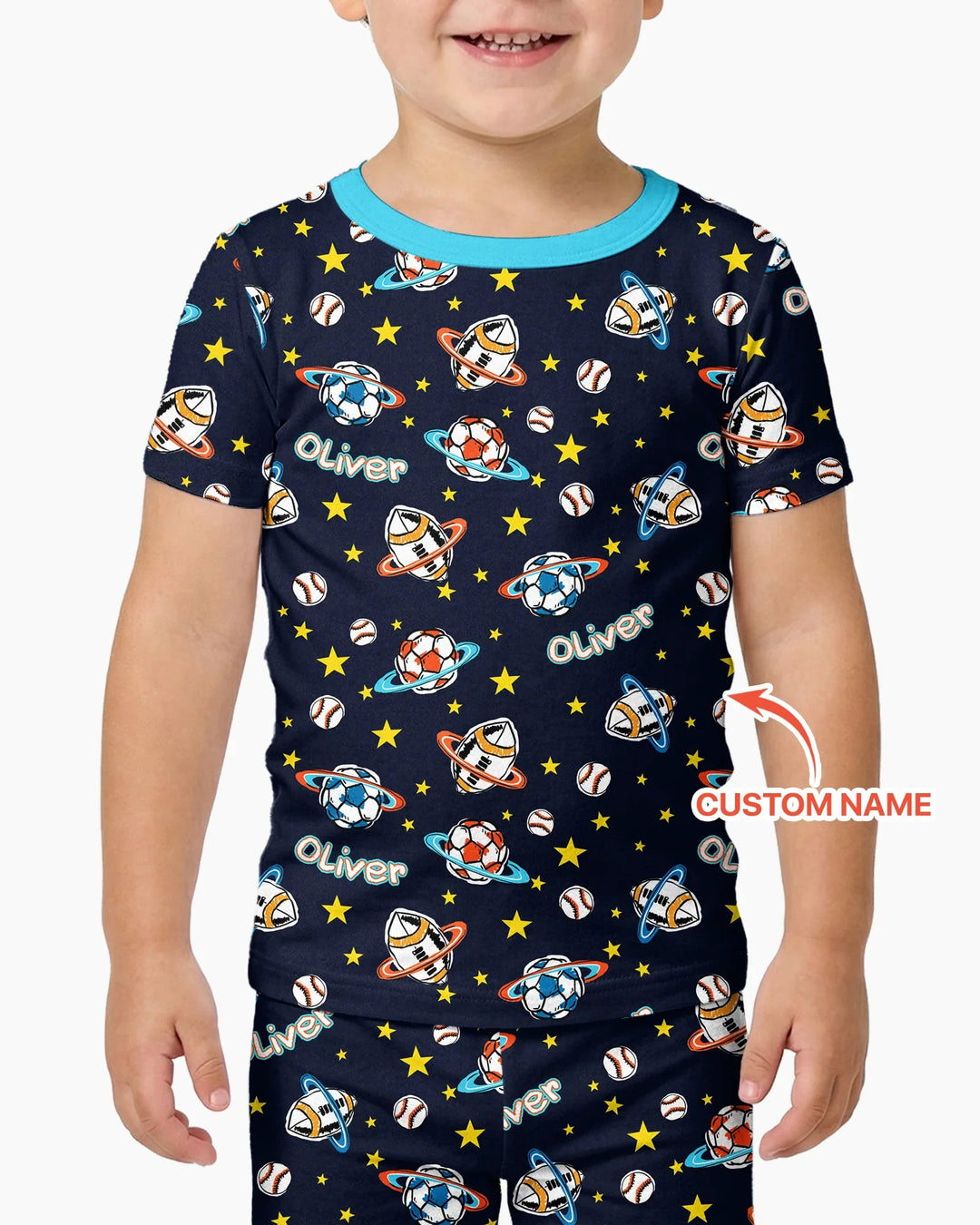 Zweiteiliges, kurzärmliges Pyjama-Set mit Marienkäfern