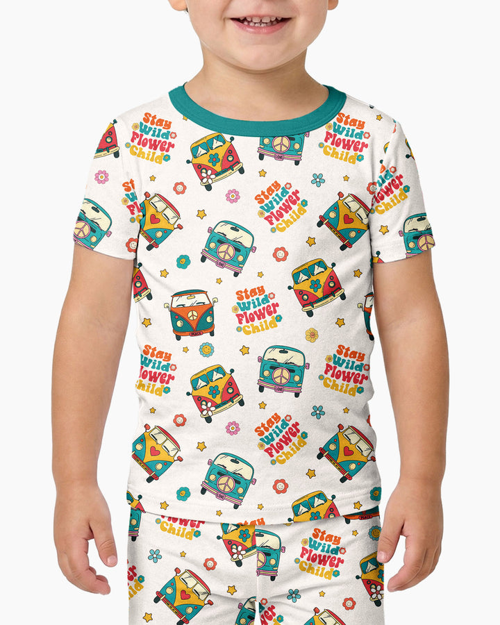 Zweiteiliges, kurzärmliges Pyjama-Set mit Marienkäfern